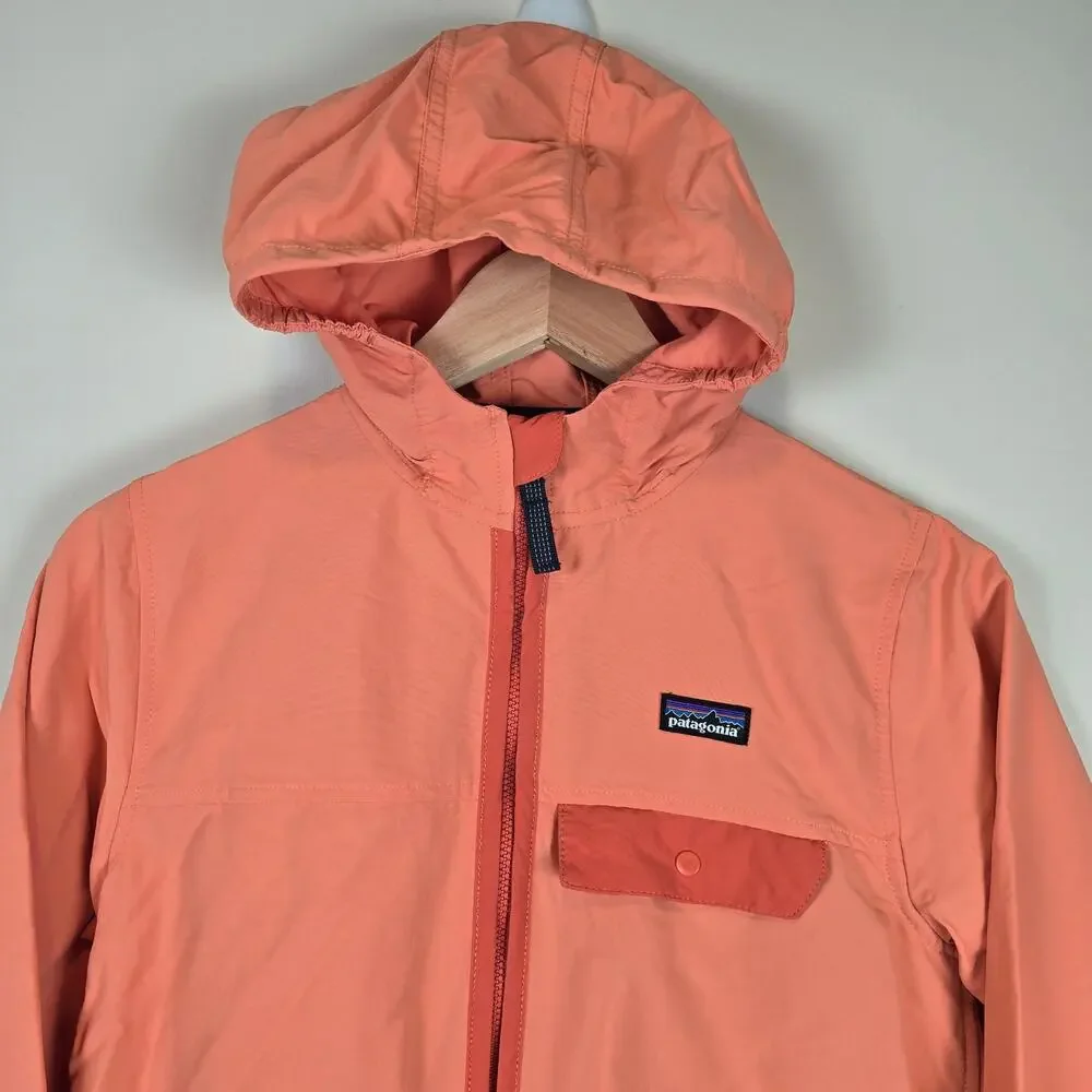Patagonia Kids Baggies Jacket Size XL/14 Coho Coral Pimento Red